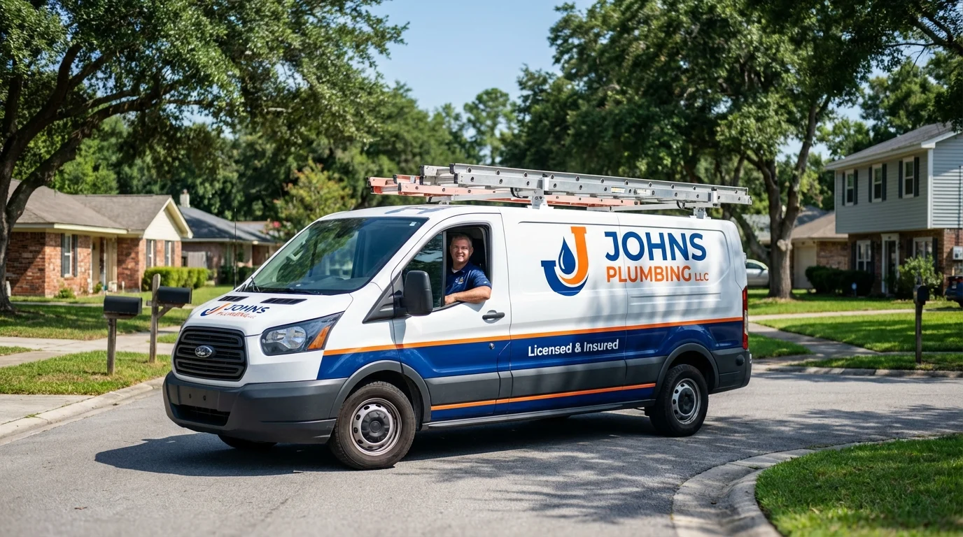 Johns Plumbing LLC service van in Elizabethville, PA